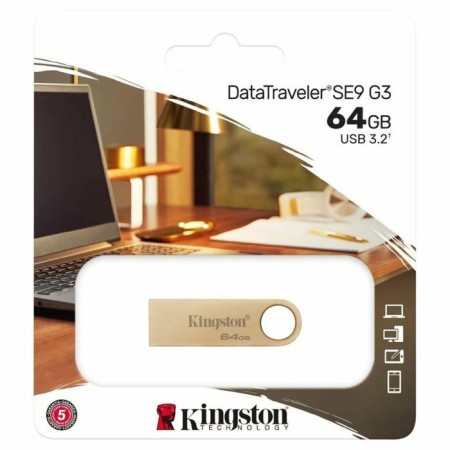 USB flash drive 64 GB Kingston DT SE9 G3 Golden/R220MB/S/W100MB/USB 3.0/DTSE9G3/6 106986