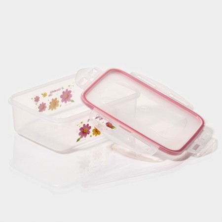 A set of lunch boxes of plastic rectangular "Polyanka", 3 pcs: 150 ml, 300 ml, 500 ml, color mix-11