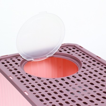Closed toilet 50 x 40 x 40 cm with a retractable pallet, burgundy-8