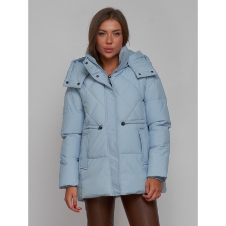 Winter jacket women, size 48, blue color-3