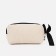 Cosmetic bag with a zipper, with a lining, beige color