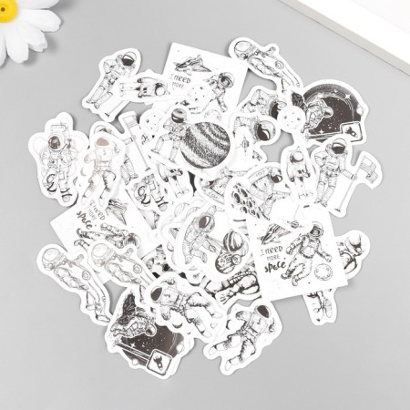 Stickers for creativity "Cosmonaut" set 45 pcs 4.4x4.4x1.1 cm