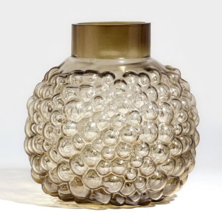 Vase for flowers "Malva" from dark transparent glass 20 x 18 x 18 cm