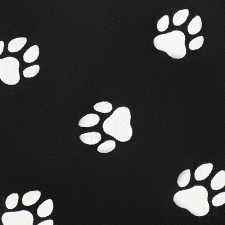 Lowcost Lyncost Round, Poplin, 40 x 40 x 12 cm, black with paws-3