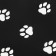 Lowcost Lyncost Round, Poplin, 40 x 40 x 12 cm, black with paws