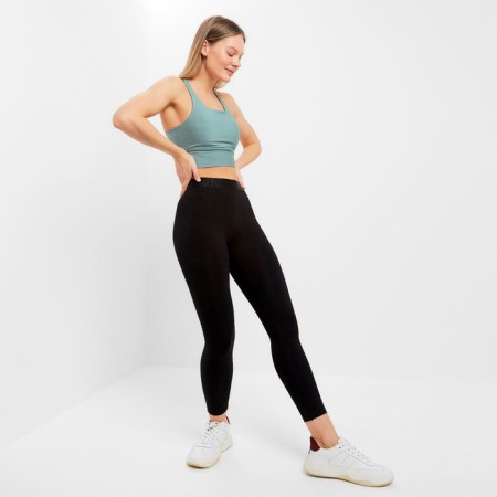 Female sports leggings, black color, size 48-8