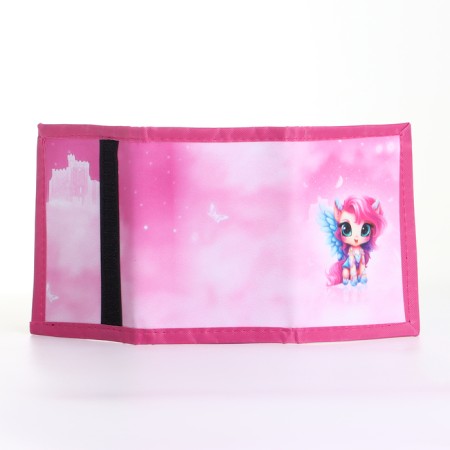 Children's wallet on Velcro "chosen", pink color-3