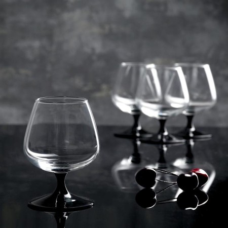 A set of glass glasses for cognac "Domino", 410 ml, 4 pcs-1