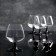 A set of glass glasses for cognac "Domino", 410 ml, 4 pcs