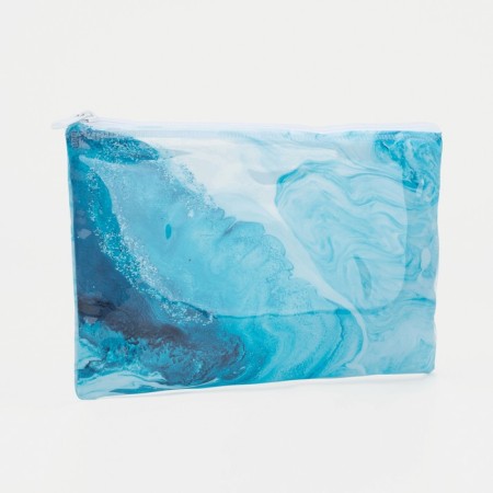 Cosmetic bag for lightning, turquoise color
