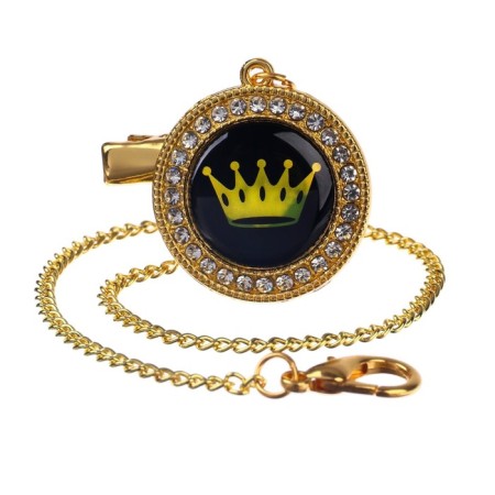 Set: nipple - Orthodontic dummy, with a chain holder. Princess, with a cap, +6 months, white/silver, rhinestones-3
