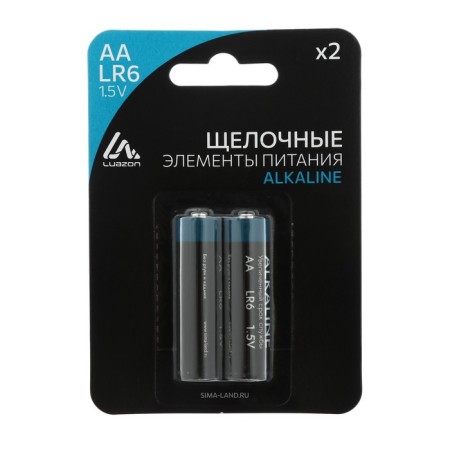 Alkaline battery (alkaline) Luazon, aa, LR6, blister, 2 pcs-1