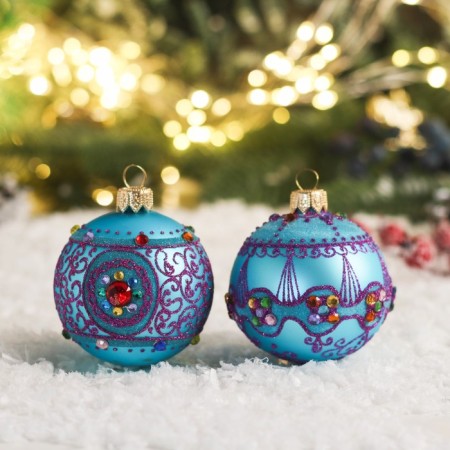 New Year's ball "prestige" 6cm mix-1