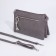Bag Cross-Bodi with a zipper, gray color