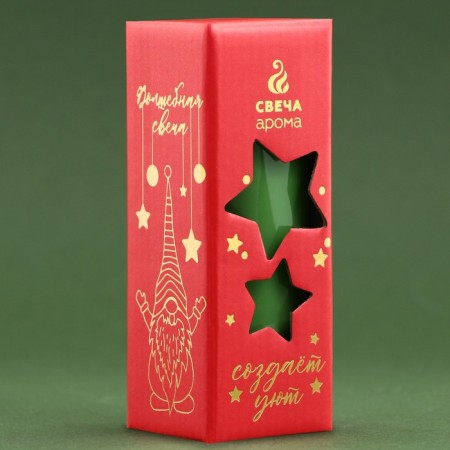 New Year's candle in the spruce cones flask-3