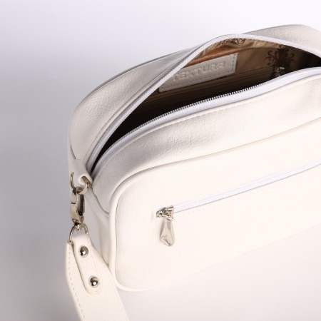 Female bag Textura, small size, white color-7