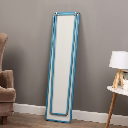 Interior mirror, acrylic, 35 x 125 cm. Blue,-2