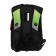 School backpack, 40 x 25 x 22 cm, Grizzly, ergonomic back, laptop compartment, black/green