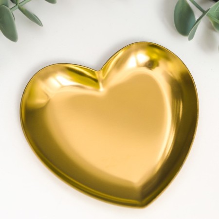 Stainless steel stand "Heart" golden 9.2x9 cm-1