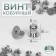 Holster screw d = 5/6 × 8 mm, 10 pcs, silver color