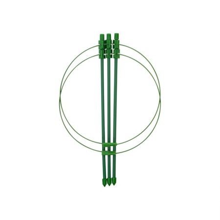 Кустодержатель, d = 18 см, h = 30 см, 2 кольца, металл, зелёный, Greengo-7