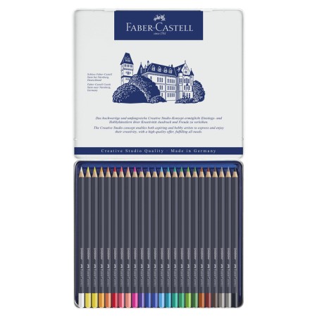 FABER-CASTELL 24-colored pencils, in a metal box