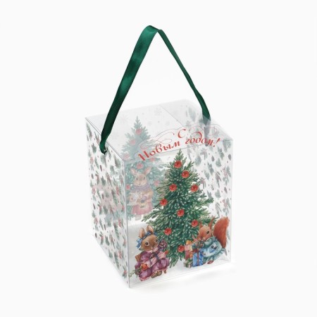 Gift New Year's Folding PVC, Cozy New Year, 12 x 15 x 12 cm, New Year-1