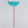 Topper wooden "beloved husband" turquoise 13x6 cm
