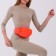 Lightning waist bag, 2 pockets, coral color
