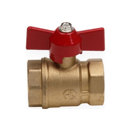 Ballic Aqualink 11B27P1, PN 16, inner/internal thread 1/2, butterfly, brass-1