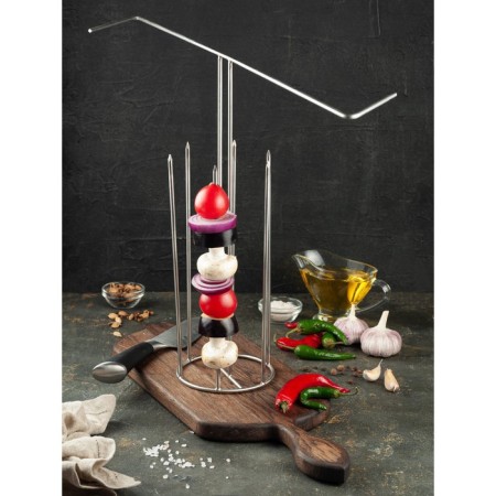 Shampoo for a tandoor ’’ hanging ’’ d-12 x H-40 cm, 6 skewers, shampoo length 27 cm-1