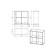Stylish rack, 720x300x740, white
