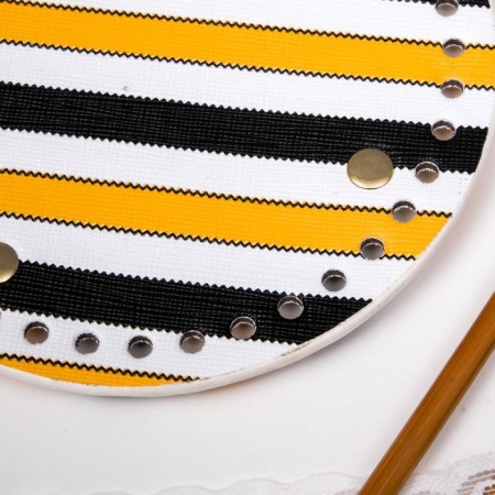 The basis for knitted products to the leatherette "Round with a pattern" mix 14 cm-2