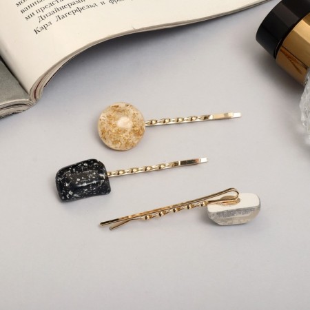 Invisibility for hair "Silva" (set 3 pcs) 5.5 cm-1