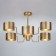 Pallada 6x60W E14, bronze 76x76x45 cm