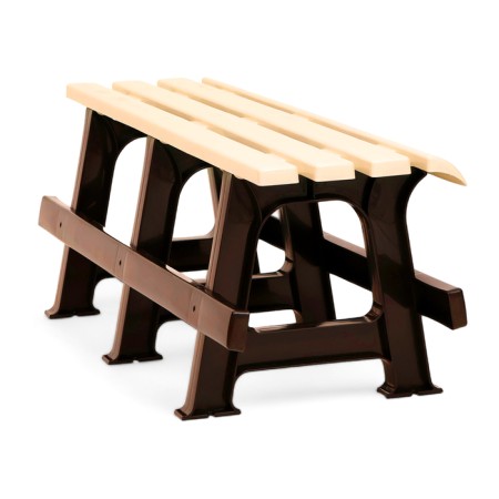 Bench Plastic alternative for a summer house 1.2x0.4x0.42 m, without a back, load up to 212 kg-4