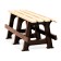 Bench Plastic alternative for a summer house 1.2x0.4x0.42 m, without a back, load up to 212 kg