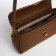Bag Women's Messenger on the Textura valve, medium size, dark brown color