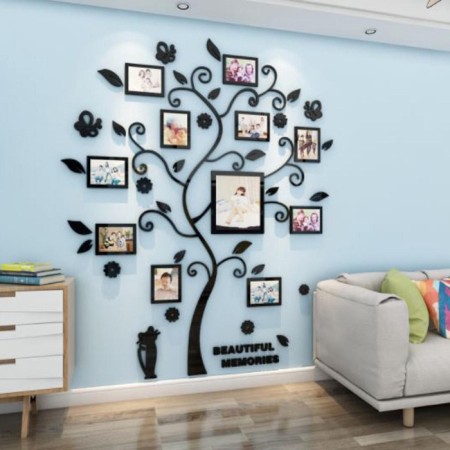 Interior stickers with photo frames "Memories", decor on the wall, panel 190 x 156 cm-3