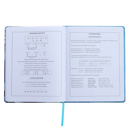 Universal Diary Grade 1-11, 48 sheets "jeans", a solid cover of artificial leather, lam-12