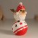 Souvenir Polystone Light "Bird in a hat with pompons on a Christmas ball" 7.5x9.5x15 cm