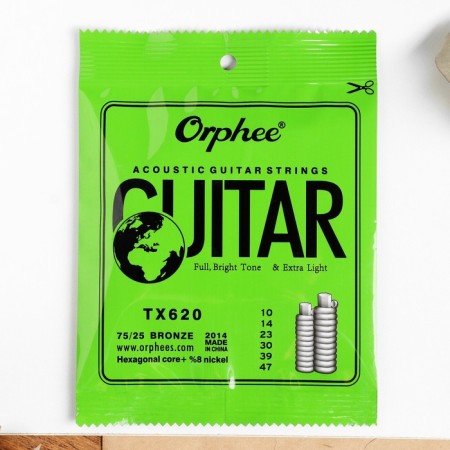 Strings for the acoustic guitar Orphee TX620, 010-047, phosphorus bronze-4