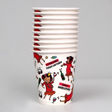 A single -single -paper glass "Party", 250 ml, single -layer-2