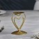 Glamur candlestick Metal for one candle, 9x10.2 cm, gold