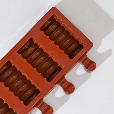Form for Ice Cream "Monica", silicone, 38 × 11 × 2 cm, 8 cells (6.6 × 3.4 cm), color mix-4