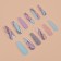 Flacks “Graphics”, 12 pcs, with adhesive plates, ballerina shape, multi -colored