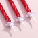 Candles in the cake "Spiral", 6 cm, ruby, set 10 pcs