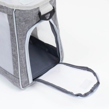 An animal carrier bag with a sliding window, 24 x 25 x 41 cm, gray-5