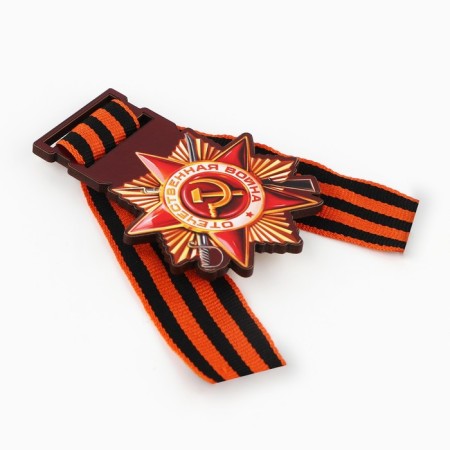 Wooden icon on May 9: Victory Day, with a ribbon, color "Order", St. George tape-2