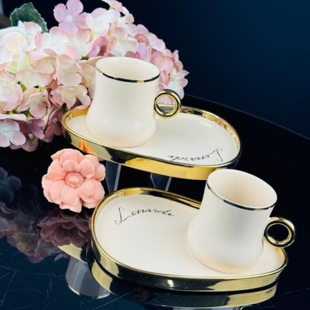 Lenardi coffee set, porcelain, 12 items